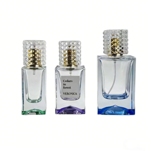 Vibrant Square Textured Cap Perfume Bottle Collection (30ml / 50ml / 100ml) AWG8529 	AWG8528 	AWG8527